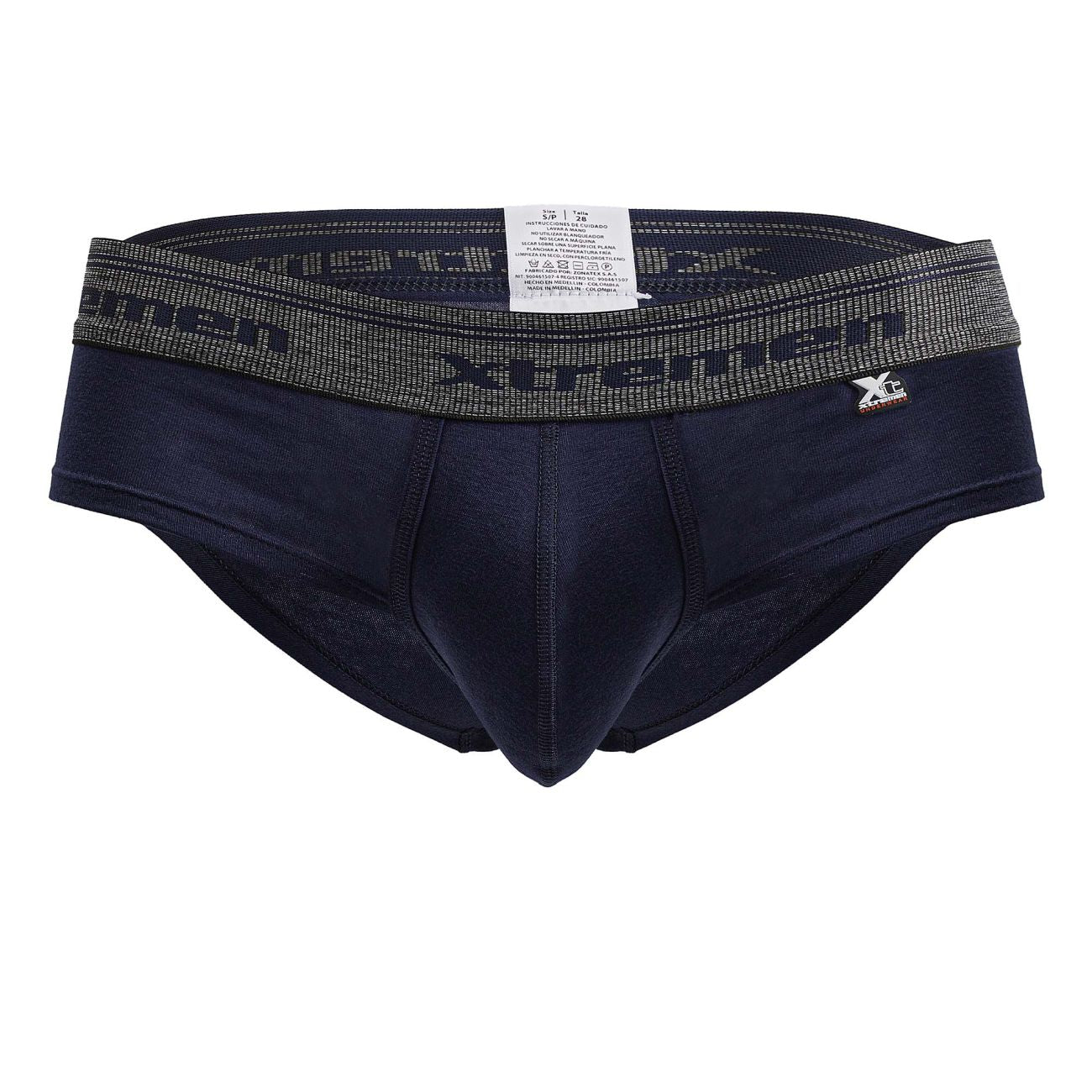 Slip en coton mélangé Xtremen 41315, couleur bleu marine