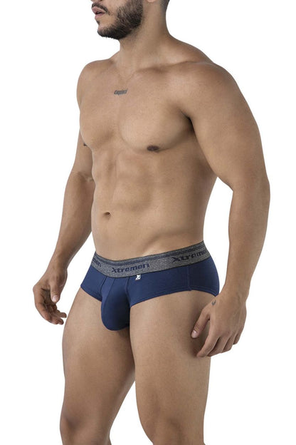 Slip en coton mélangé Xtremen 41315, couleur bleu marine