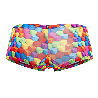 Boxer imprimé Xtremen 91170 Cubes de couleur