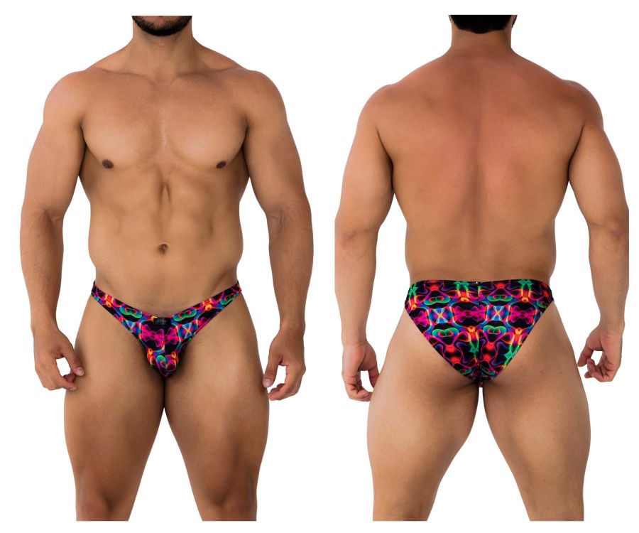 Bikini imprimé Xtremen 91172 avec nœuds colorés