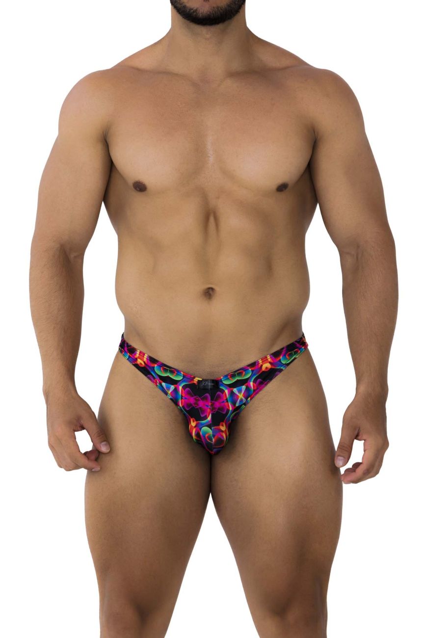 Bikini imprimé Xtremen 91172 avec nœuds colorés