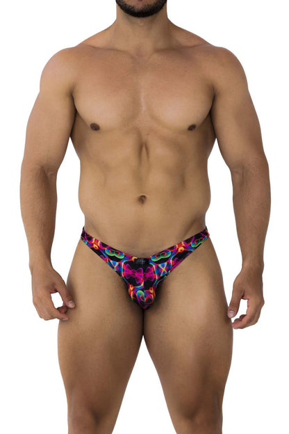 Bikini imprimé Xtremen 91172 avec nœuds colorés