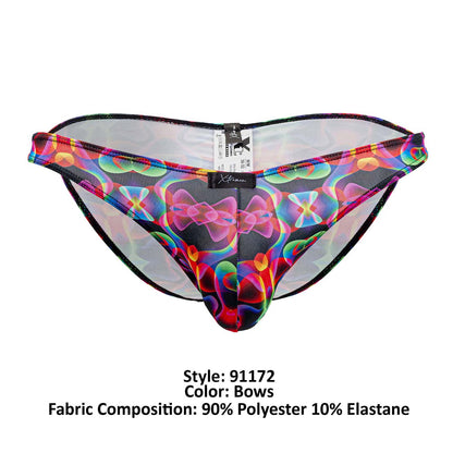 Bikini imprimé Xtremen 91172 avec nœuds colorés