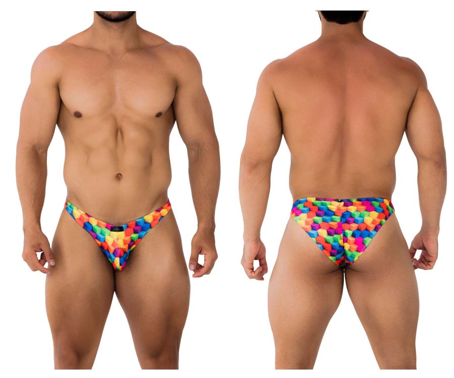 Bikini imprimé Xtremen 91172 Cubes de couleur