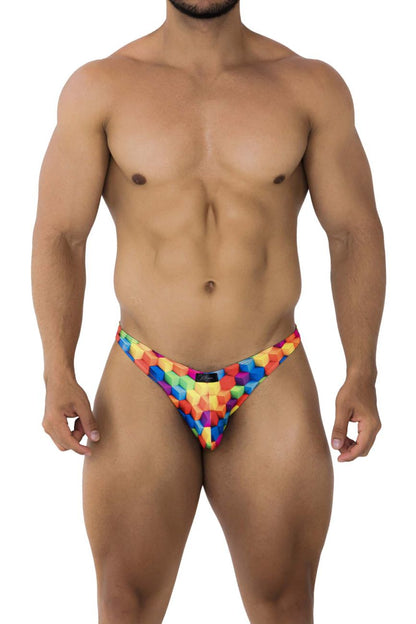 Bikini imprimé Xtremen 91172 Cubes de couleur