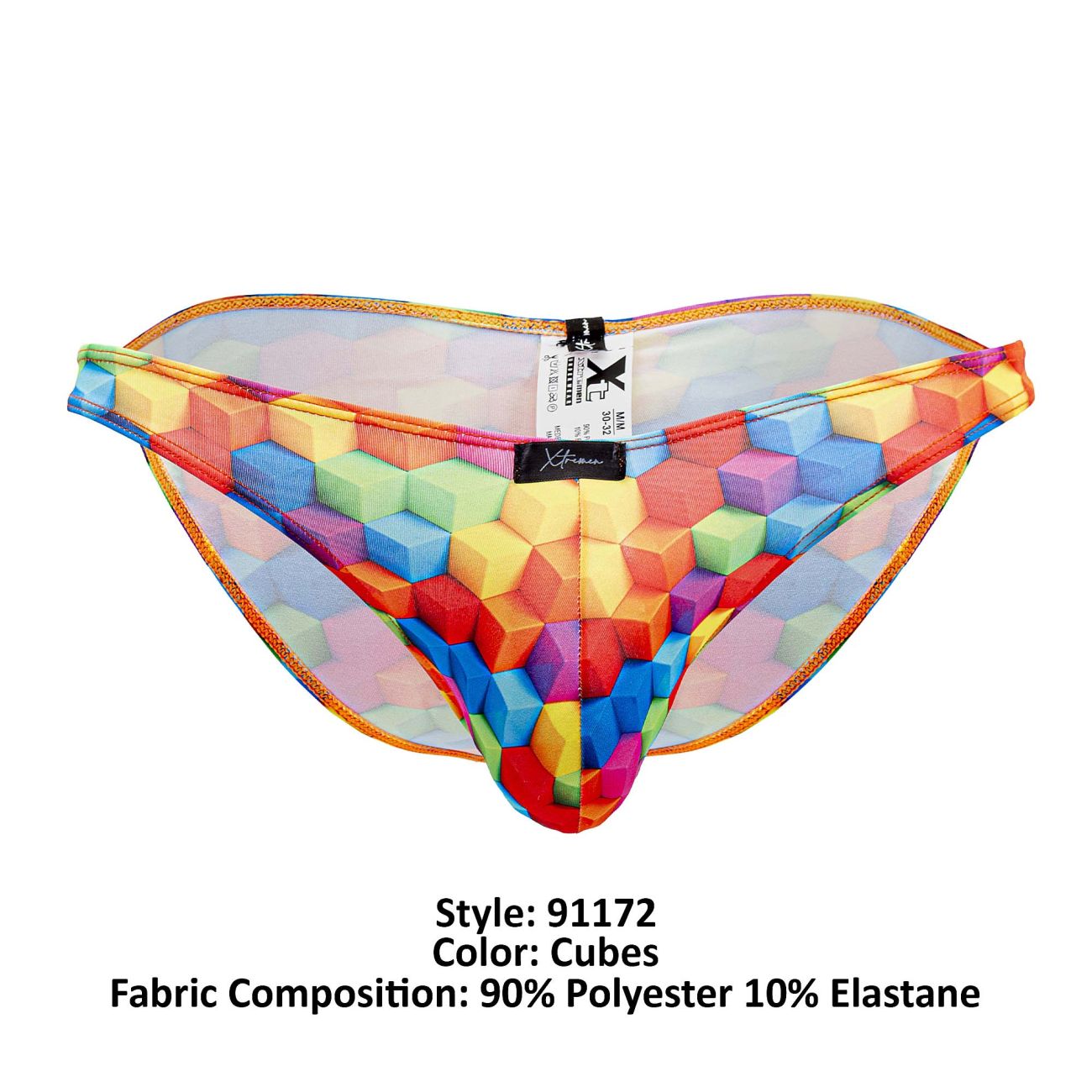 Bikini imprimé Xtremen 91172 Cubes de couleur