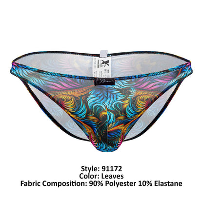 Xtremen 91172 Bedruckter Bikini mit farbigen Blättern