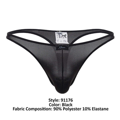 Xtremen 91176 Mikrofaser-Tangas Farbe Schwarz