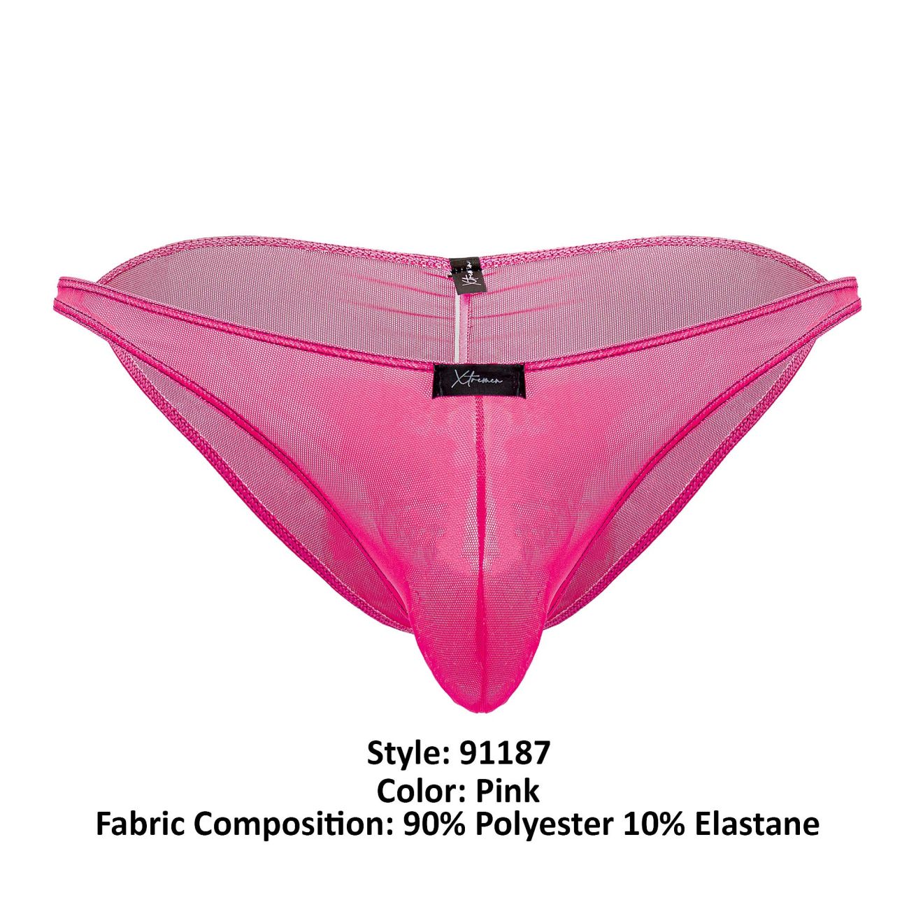 Bikini en tulle Xtremen 91187 Couleur rose