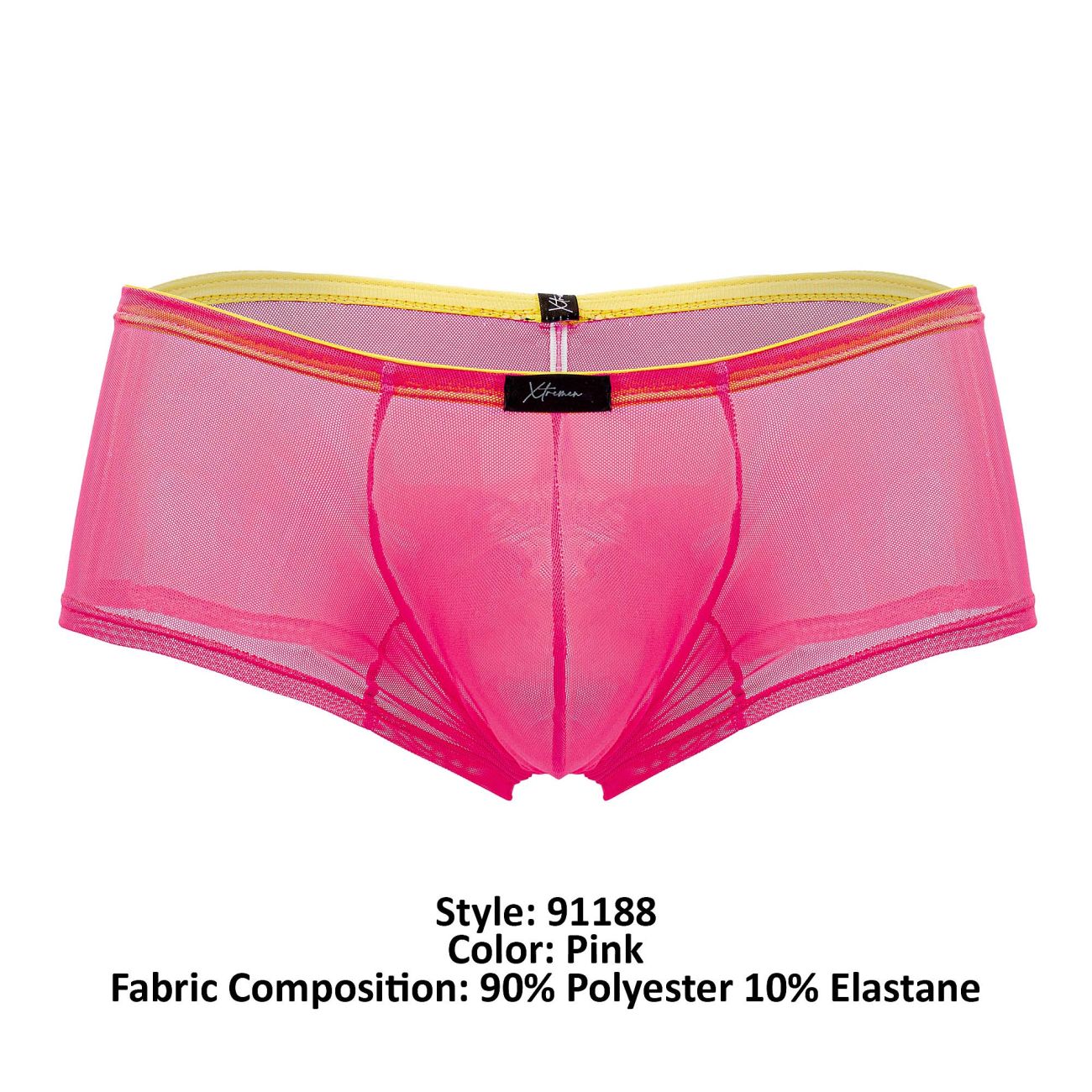 Boxer en tulle Xtremen 91188 Couleur rose