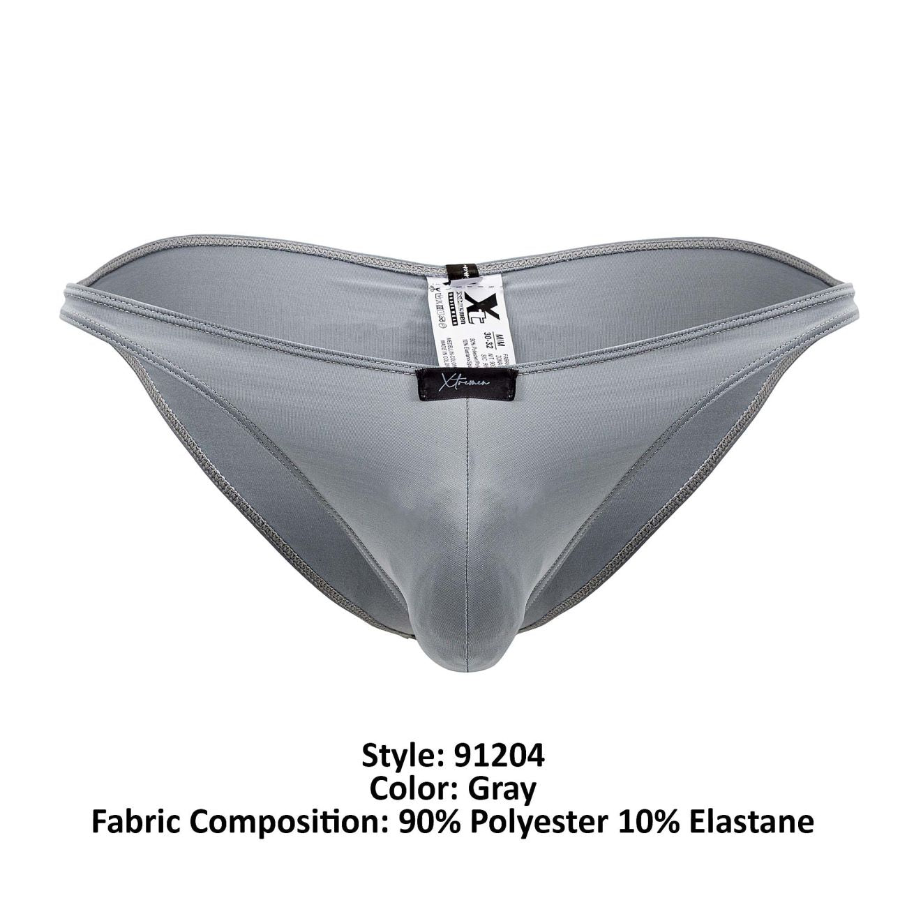 Bikini en microfibre Xtremen 91204 Couleur Gris