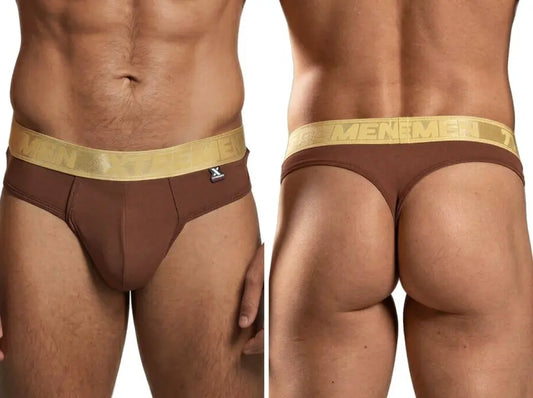 Xtremen Men's Underwear 91253 Microfiber Thongs Sleek and Supportive Color Chocolate