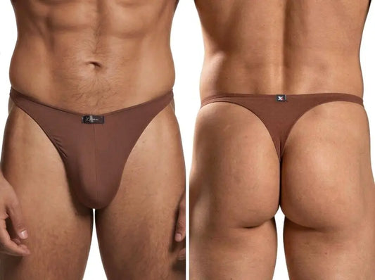 Xtremen Men's Underwear 91254 Sleek Microfiber Thongs Color Chocolate