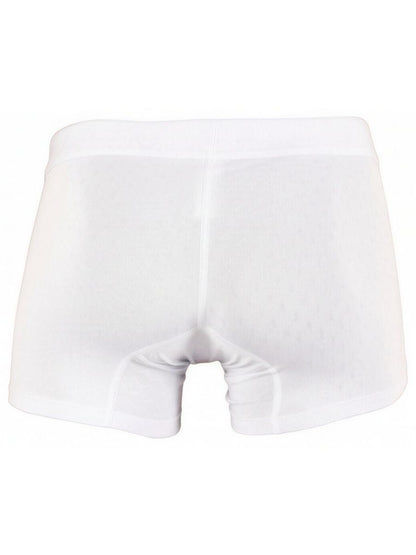 Xtremen white boxer briefs with a subtle textured pattern and a sleek, form-fitting design on a plain background.