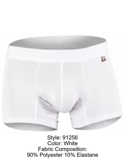 Xtremen white boxer brief with a textured geometric pattern and branded elastic waistband.