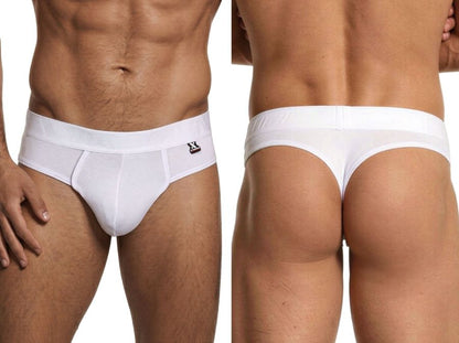 Xtremen 91257 Caleçons Homme String Confort Microfibre Lisse Couleur Blanc