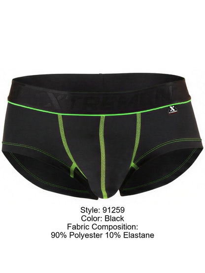 Xtremen 91259 Men's Underwear Sleek Microfiber Trunks Color Black