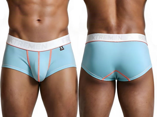 Xtremen 91259 Men's Underwear Sleek Microfiber Trunks Color Light Blue
