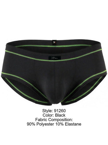 Xtremen 91260 Men's Underwear Modern Athletic Microfiber Briefs Color Black