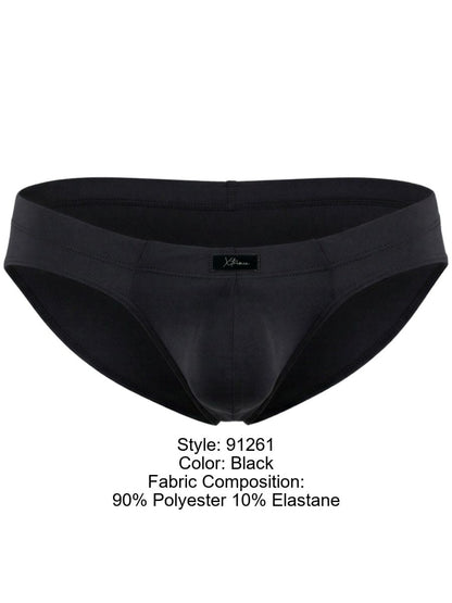 Xtremen 91261 Men's Underwear Microfiber Sleek Fit Briefs Color Black