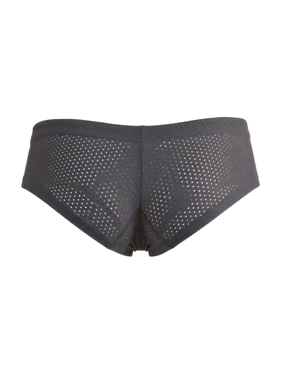 Xtremen 91269 microfiber mesh briefs in gray with perforated design and elastic waistband for comfortable wear
