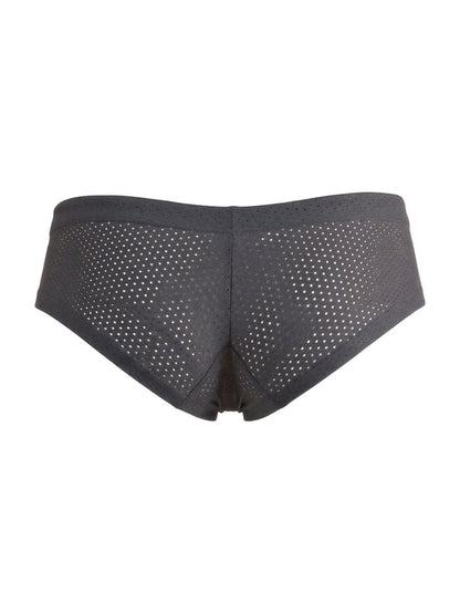Xtremen 91269 microfiber mesh briefs in gray with perforated design and elastic waistband for comfortable wear
