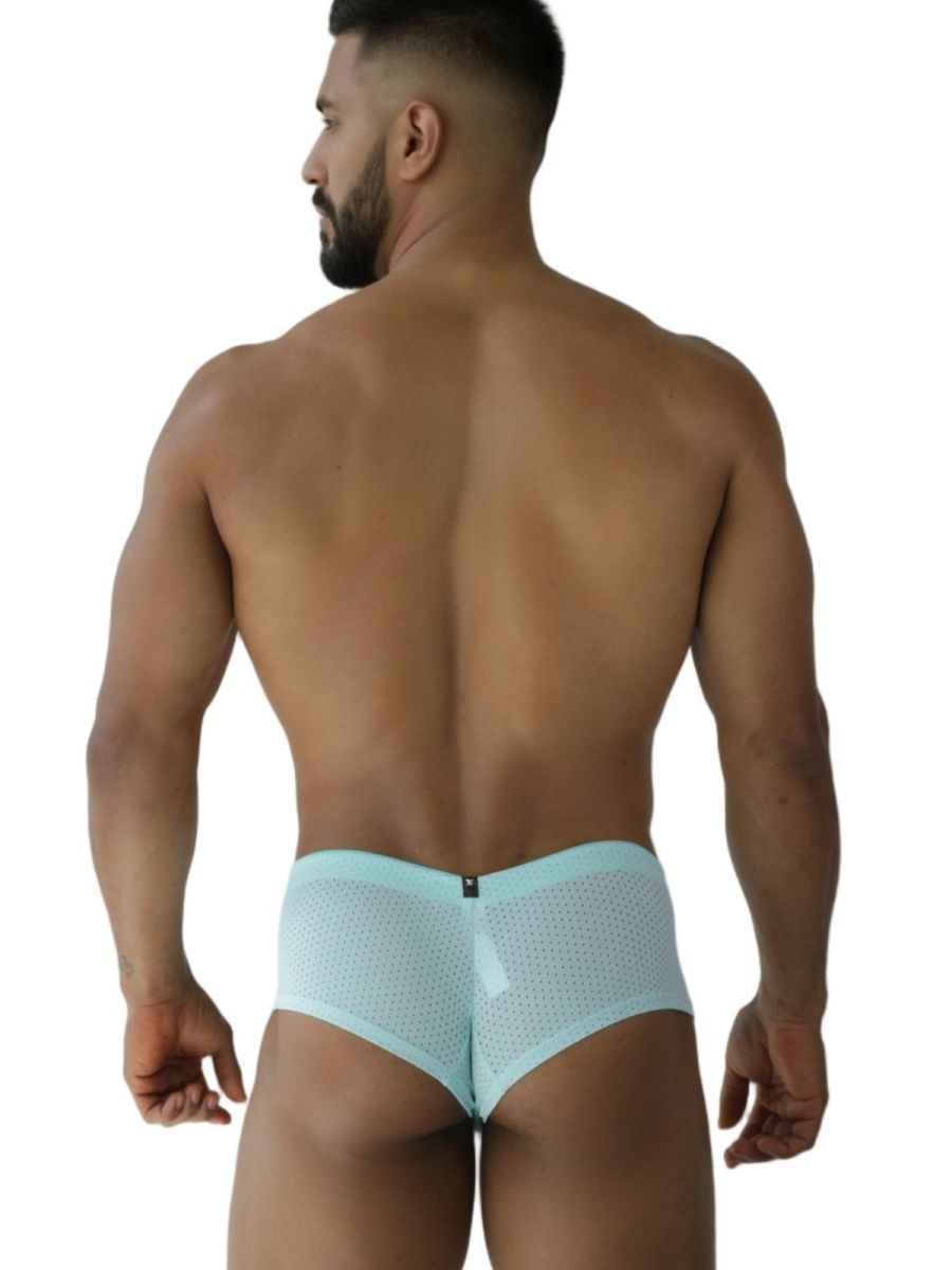 Xtremen 91269 microfiber mesh briefs in seawater blue with subtle textured pattern and elastic waistband