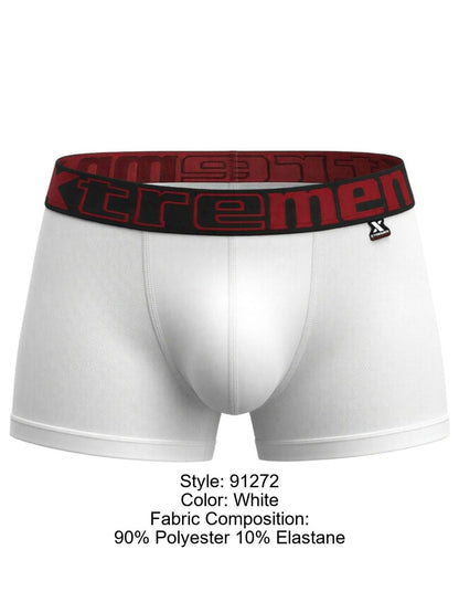 Xtremen 91272 Men's Underwear Sleek Microfiber Trunks Color White