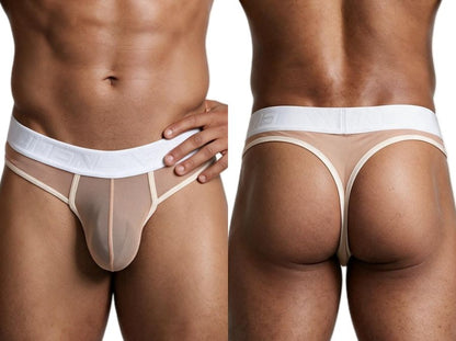 Xtremen 91278 Men's Underwear Breathable Microfiber Mesh Thongs Color Brown