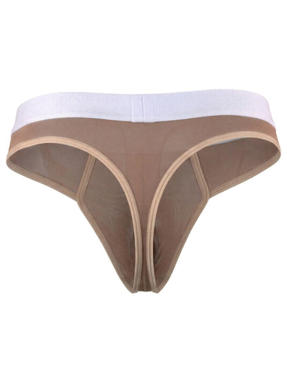 Xtremen 91278 Men's Underwear Breathable Microfiber Mesh Thongs Color Brown