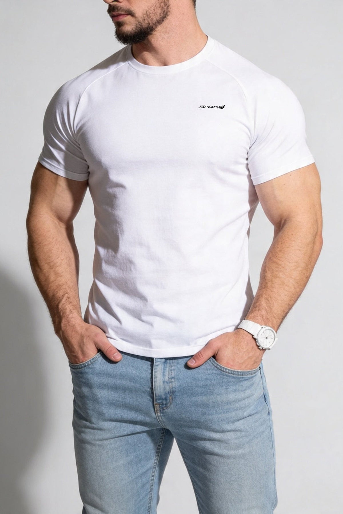 Jed North Men's Titan 2.0 Muscle-Fit T-Shirt - White