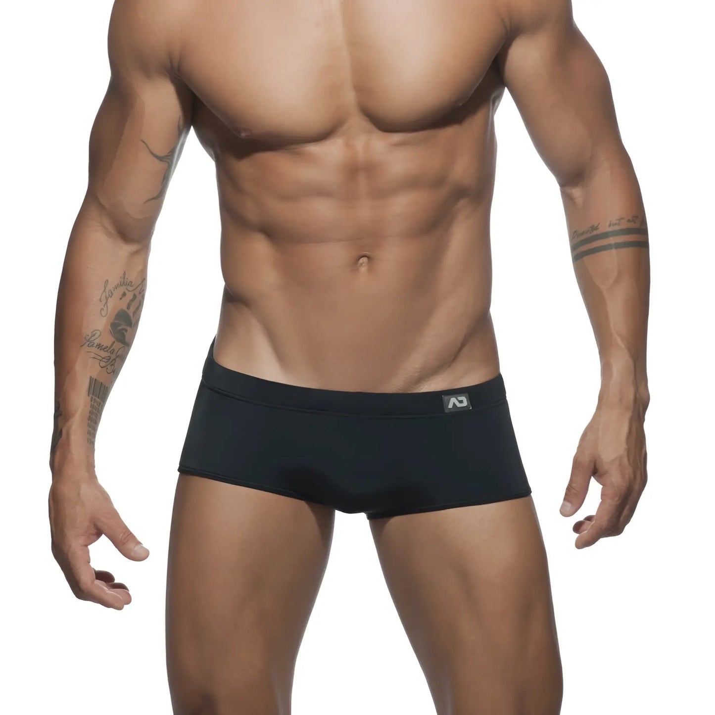 Black briefs ad basic sunga with a subtle logo on the waistband for comfortable everyday wear