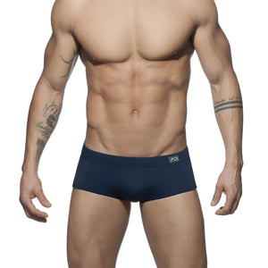 Navy blue ad basic sunga briefs with a subtle logo on the waistband made from comfortable fabric