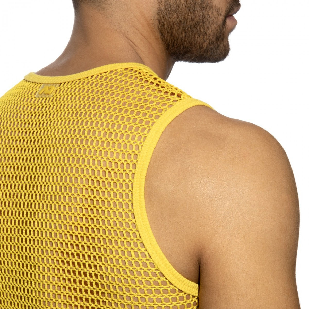 Addicted Openwork Fabric Tank Top - Yellow