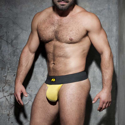 Addicted Fetish Kango Pouch Underwear Yellow ADF105 Size L