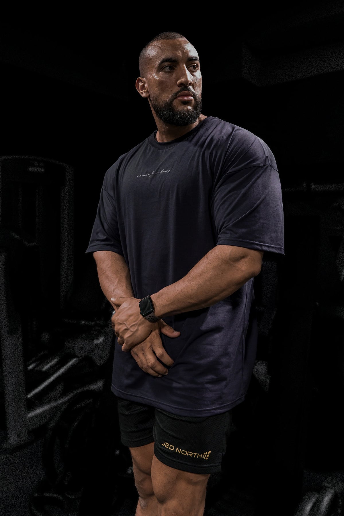 Jed North Men's Energy Oversized T-Shirt - Dark Gray