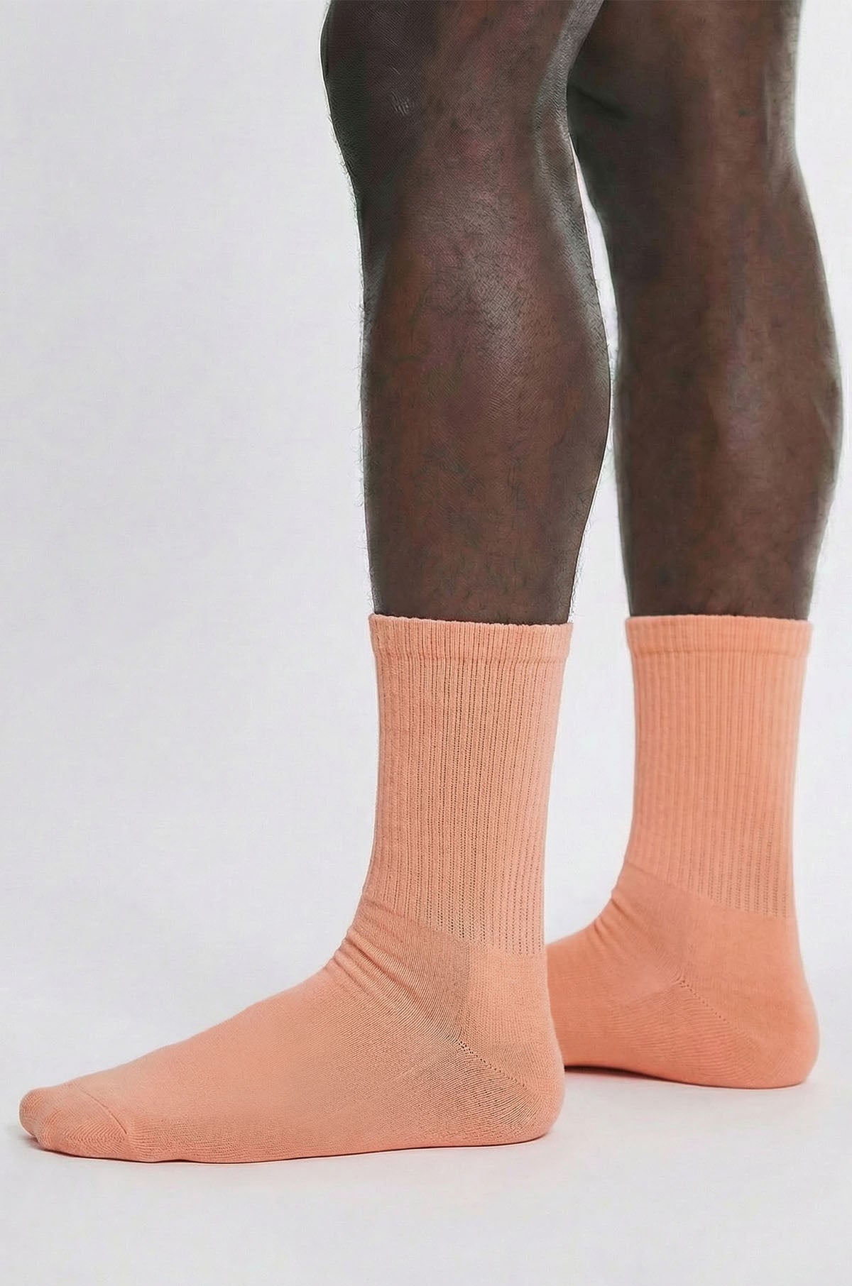 Adonis by Kyhry Men's Peach Cream Crew Sock