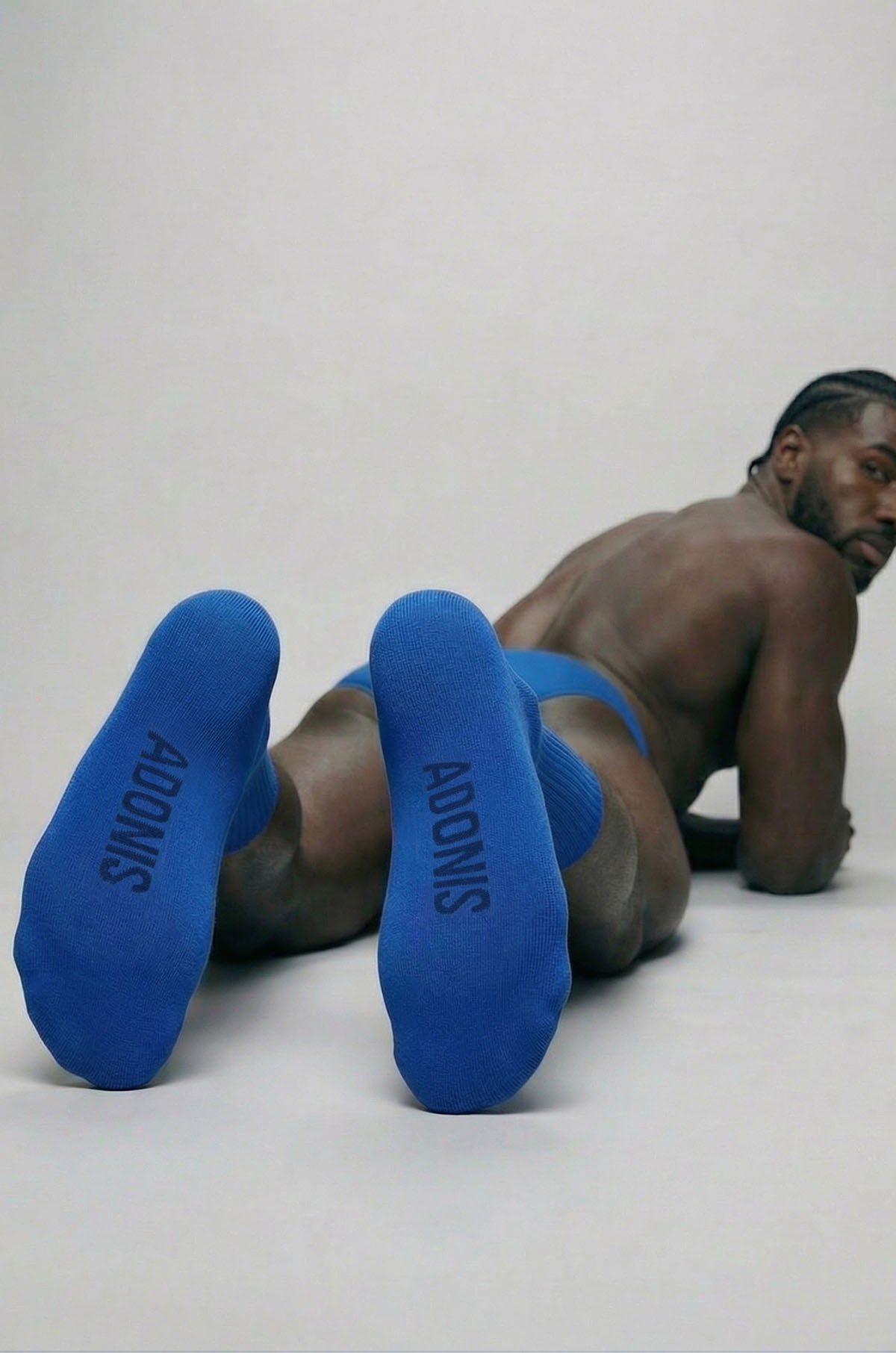 Adonis by Kyhry Men's Royal Blue Crew Sock