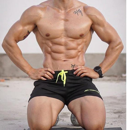 Jed North Men's Agile Bodybuilding 4'' Shorts w Zipper Pockets - Black