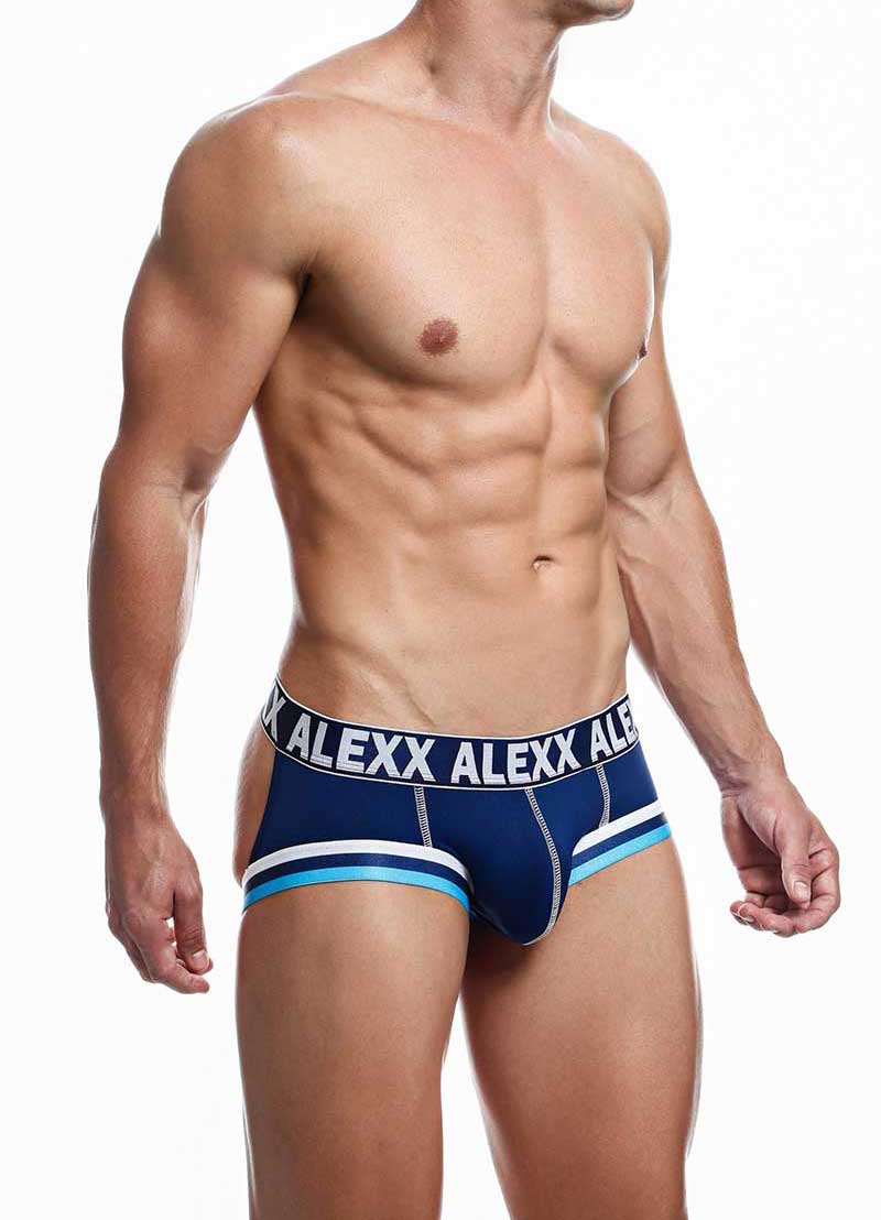 Alexx Underwear Gareth Jock Strap Unterwäsche, Marineblau, ALE007, Größe L