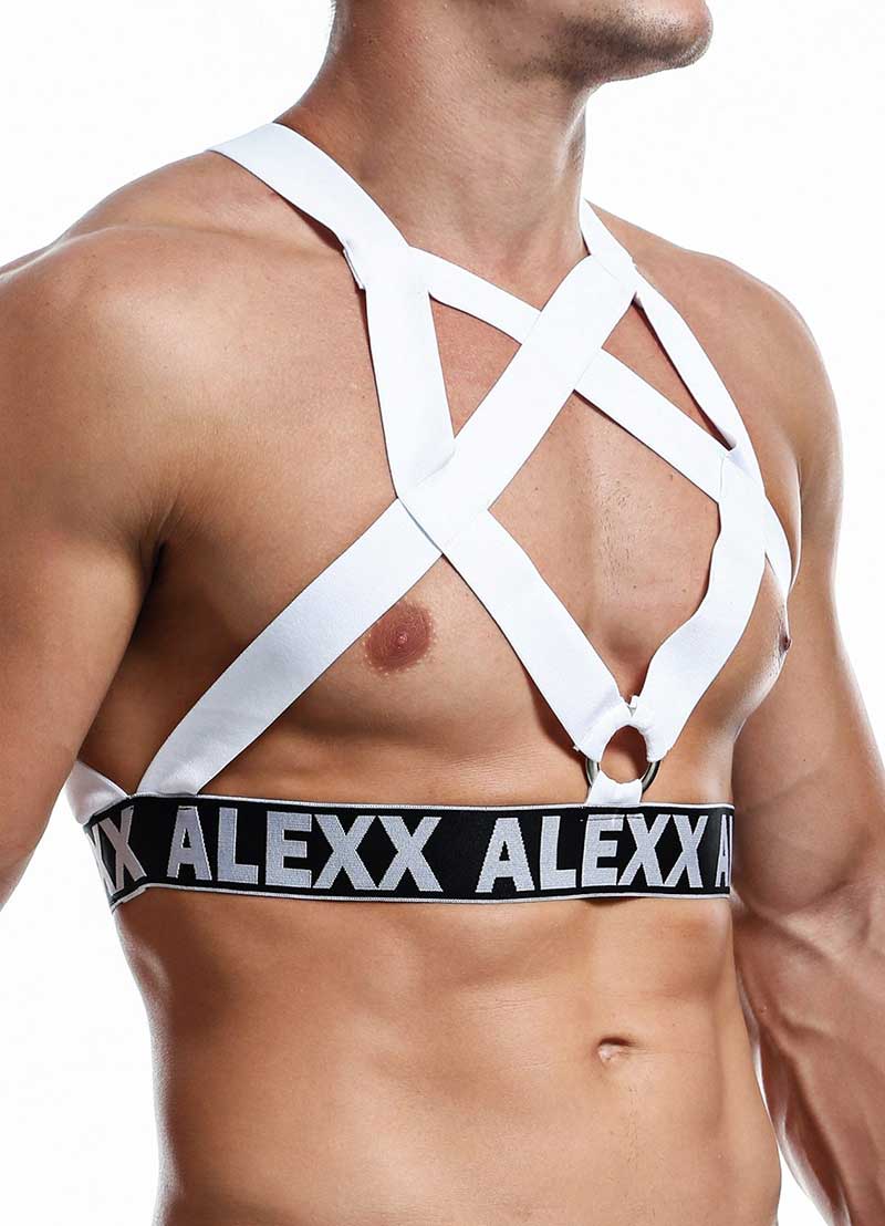 Alexx Underwear Criss Cross Harness, weiß, ALU002, Größe: Einheitsgröße