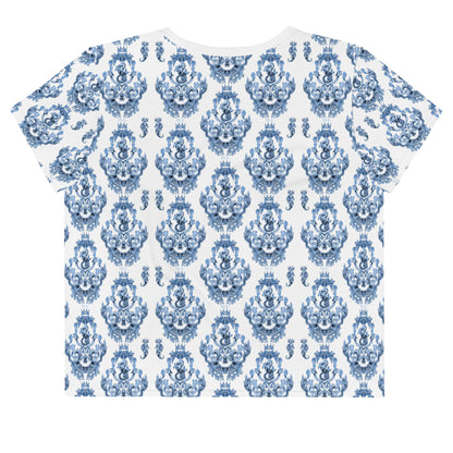 Maris Equi Men's Blue Baroque Crop Tee Shirt