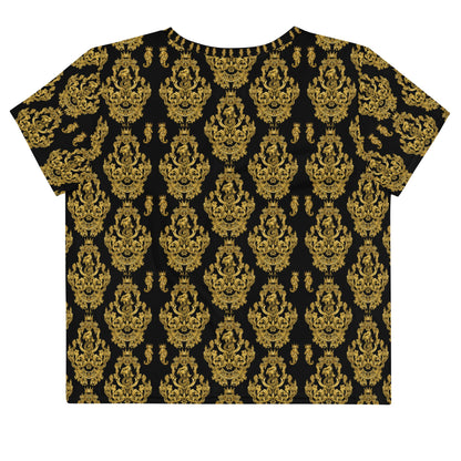 Maris Equi Men's Gold Baroque Crop Tee Shirt