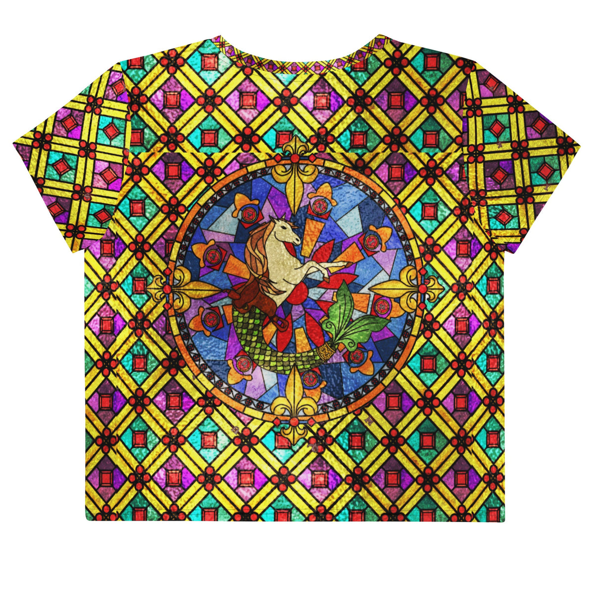 Maris Equi Men's Stained Glass Crop Tee Shirt
