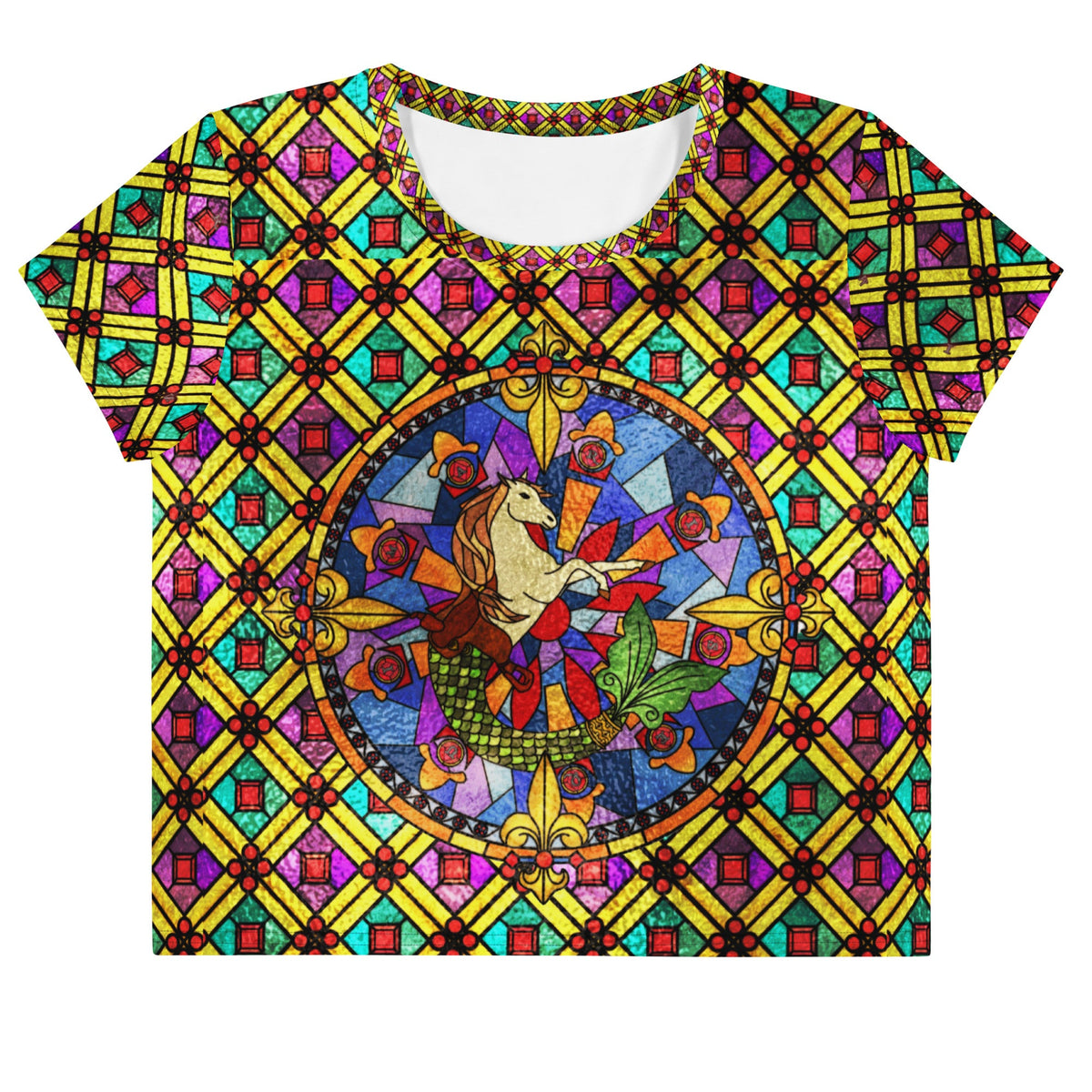 Maris Equi Men's Stained Glass Crop Tee Shirt
