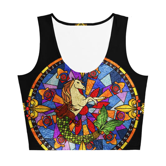 Maris Equi Stained Glass Men's Crop Tank Top