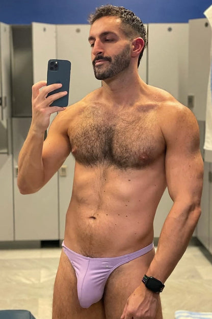 JJ Malibu Men's Cheeky Classic G-String Thong - Digital Violet