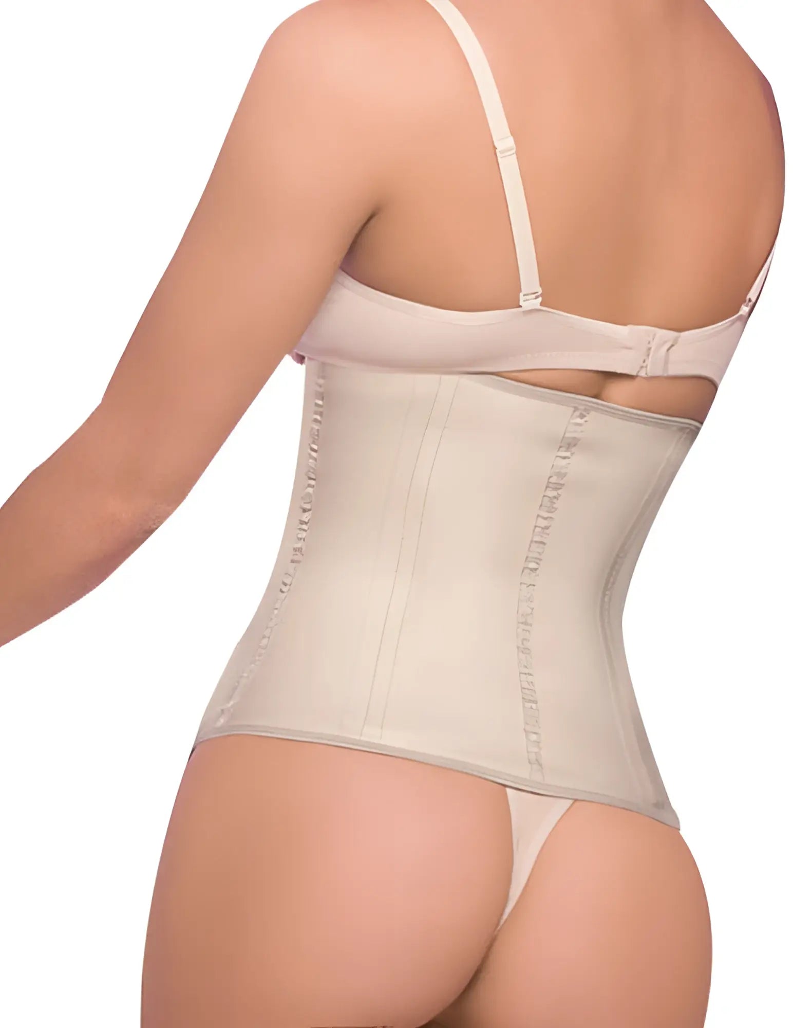 Beige ann chery 2025 latex girdle body shaper with adjustable straps and smooth supportive fabric design