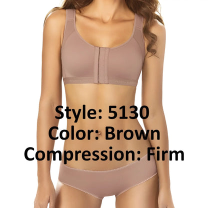 Brown ann chery 5130 post-surgery compression bra set designed for support and comfort after surgery