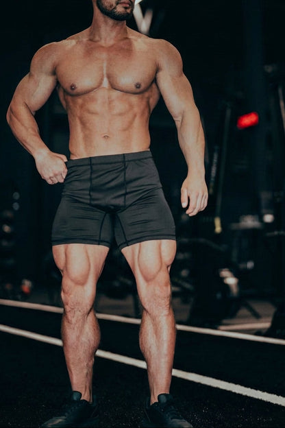 Jed North Men's Retro Bodybuilding Shorts - Black